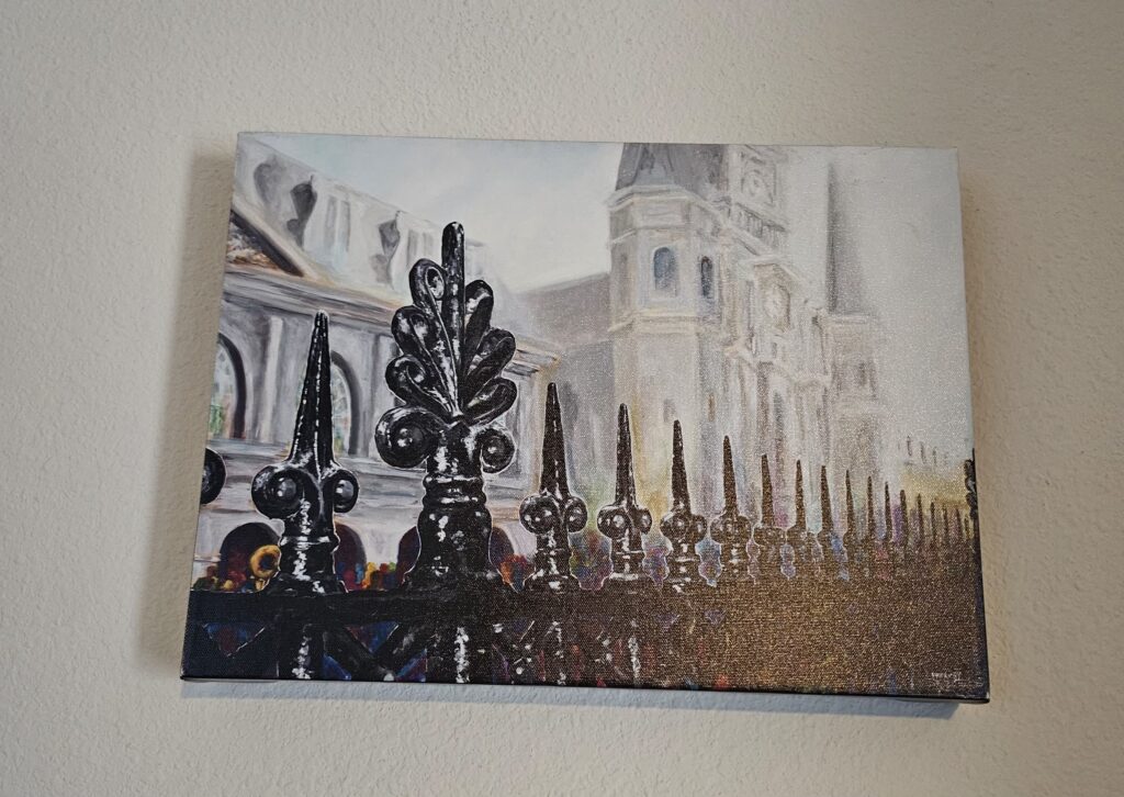 A Frenchy painting displayed by a collector in Leander