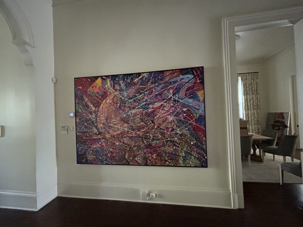 A Frenchy painting displayed by a collector in montclair