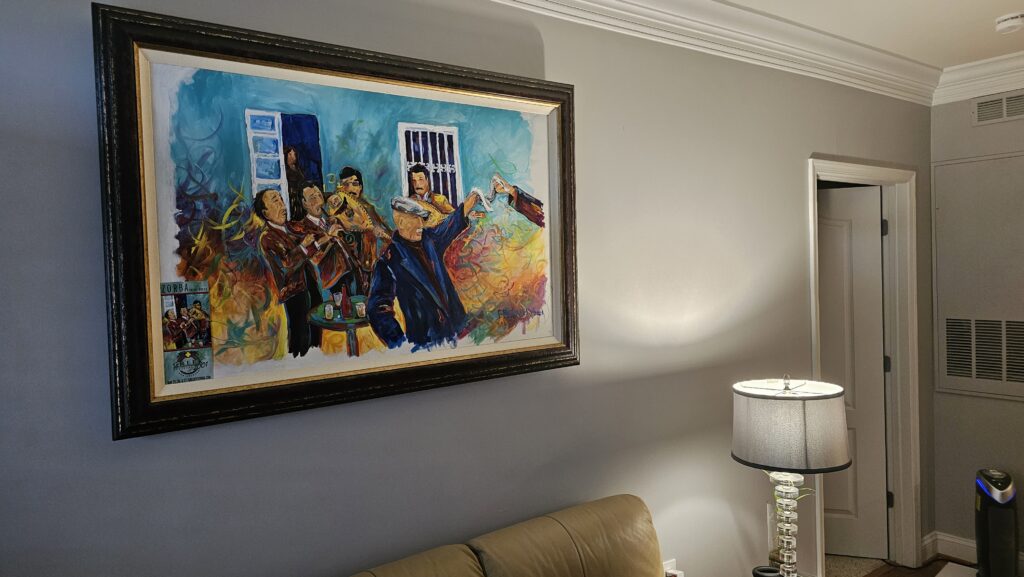 A Frenchy painting displayed by a collector in Alexandria