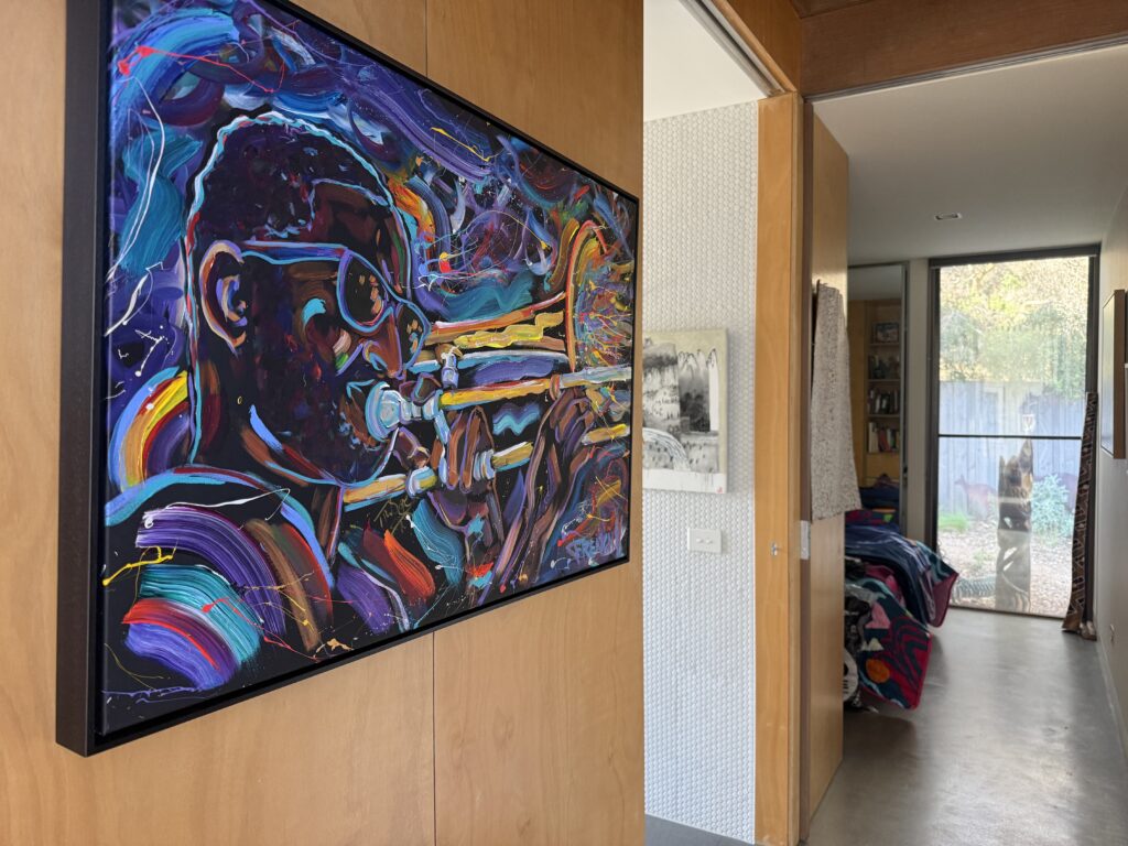 A Frenchy painting displayed by a collector in Queenscliff