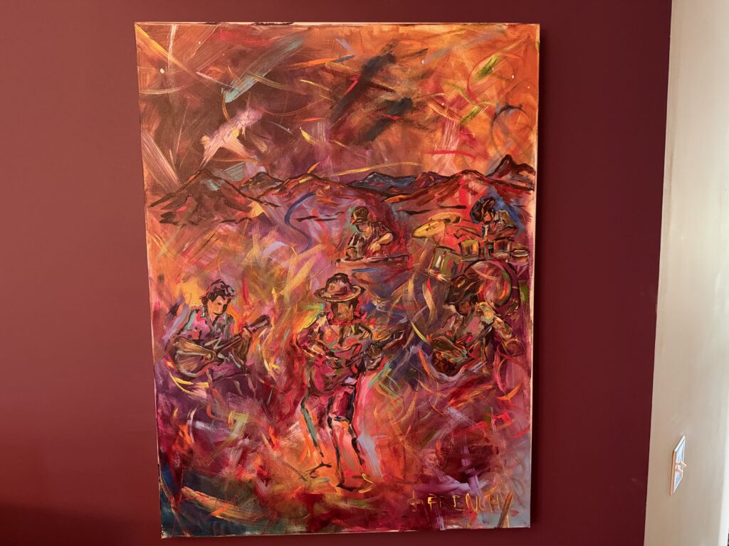 A Frenchy painting displayed by a collector in Pasadena
