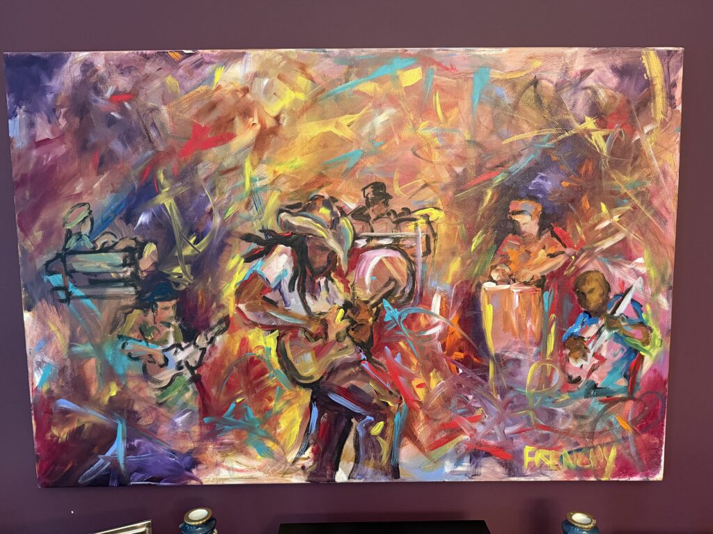 A Frenchy painting displayed by a collector in Pasadena