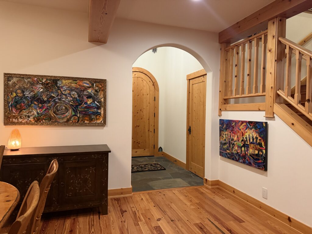 A Frenchy painting displayed by a collector in San Mateo