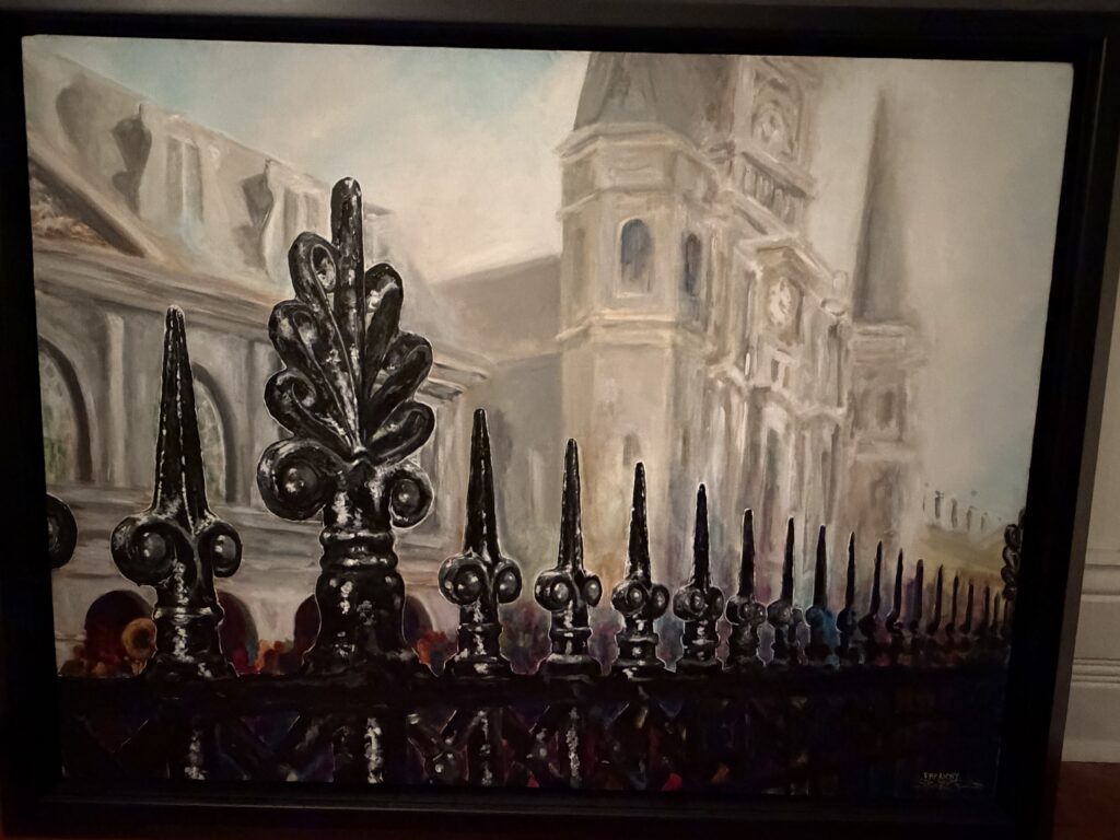 A Frenchy painting displayed by a collector in New Orleans