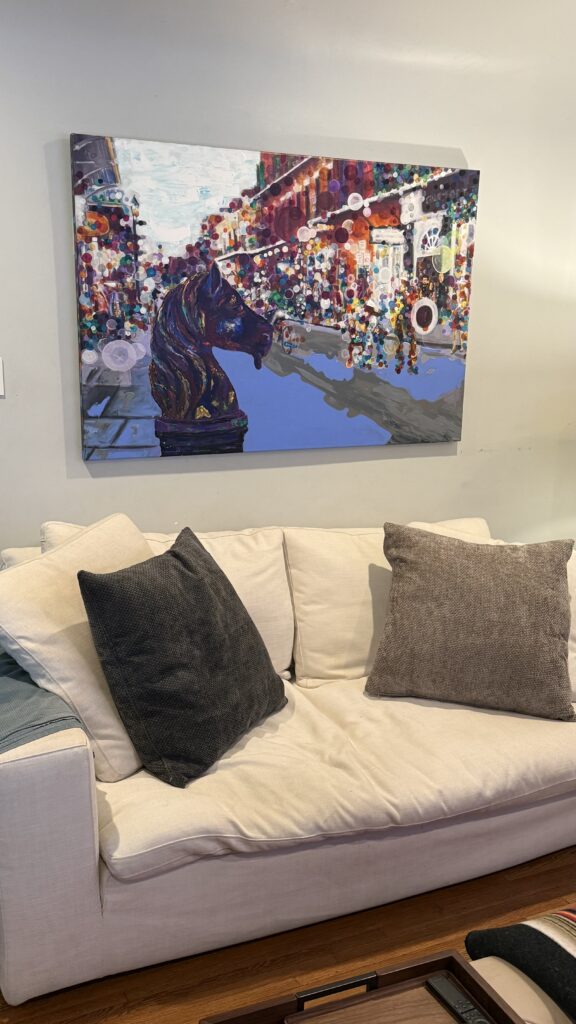 A Frenchy painting displayed by a collector in Los Angeles