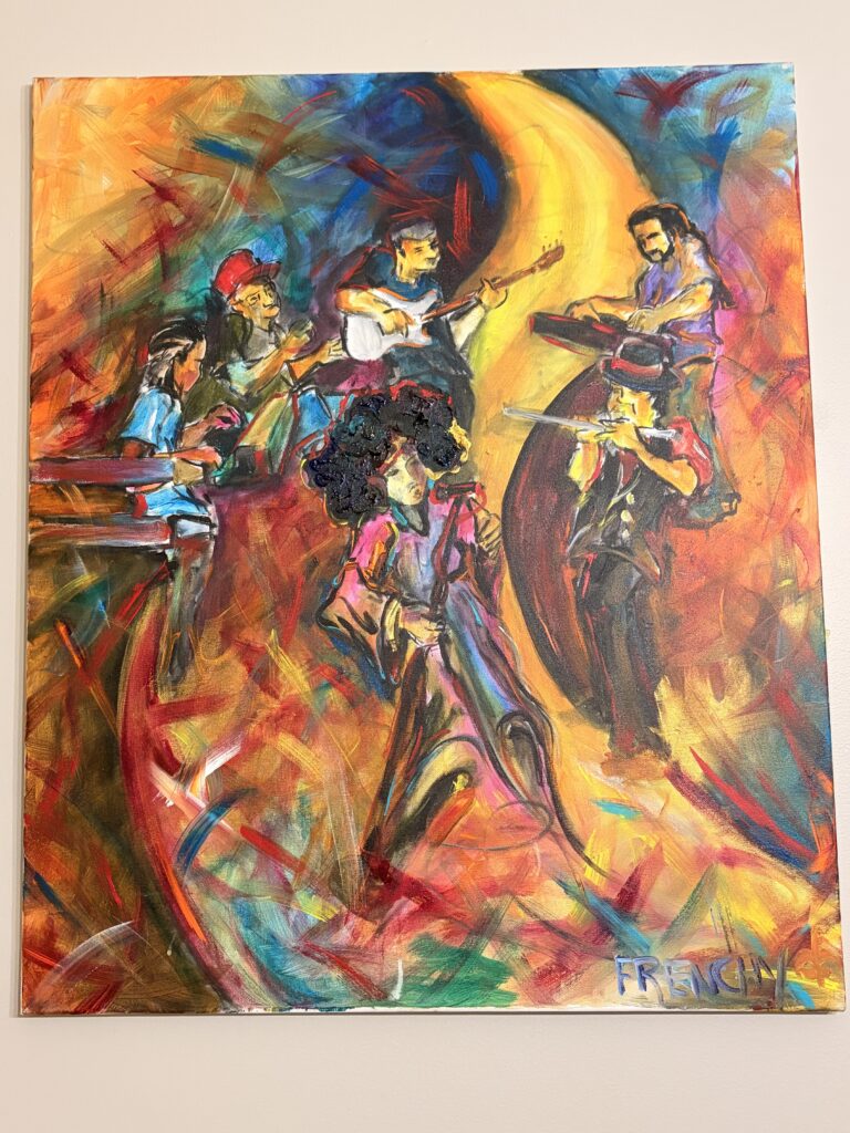 A Frenchy painting displayed by a collector in Manhattan Beach cali