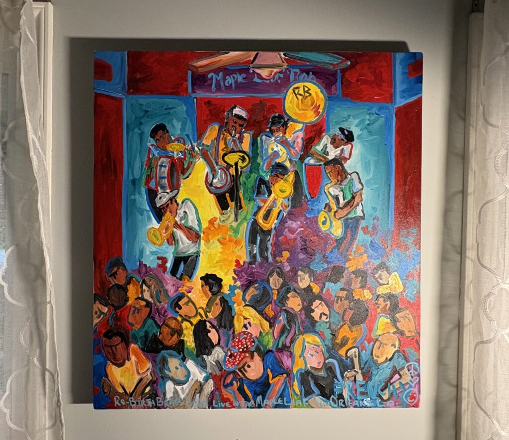 A Frenchy painting displayed by a collector in Matthews