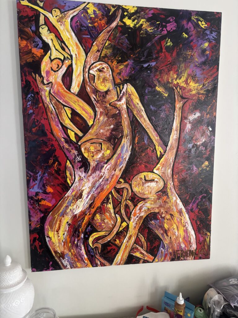 A Frenchy painting displayed by a collector in Fairfield