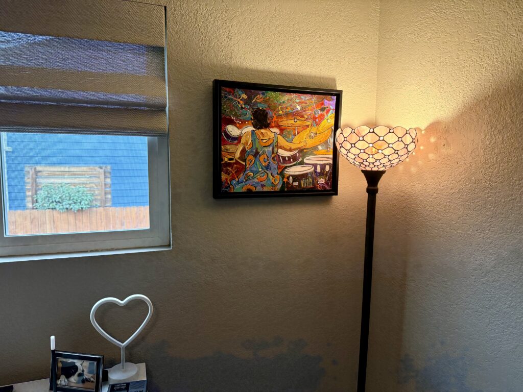 A Frenchy painting displayed by a collector in Wheat Ridge