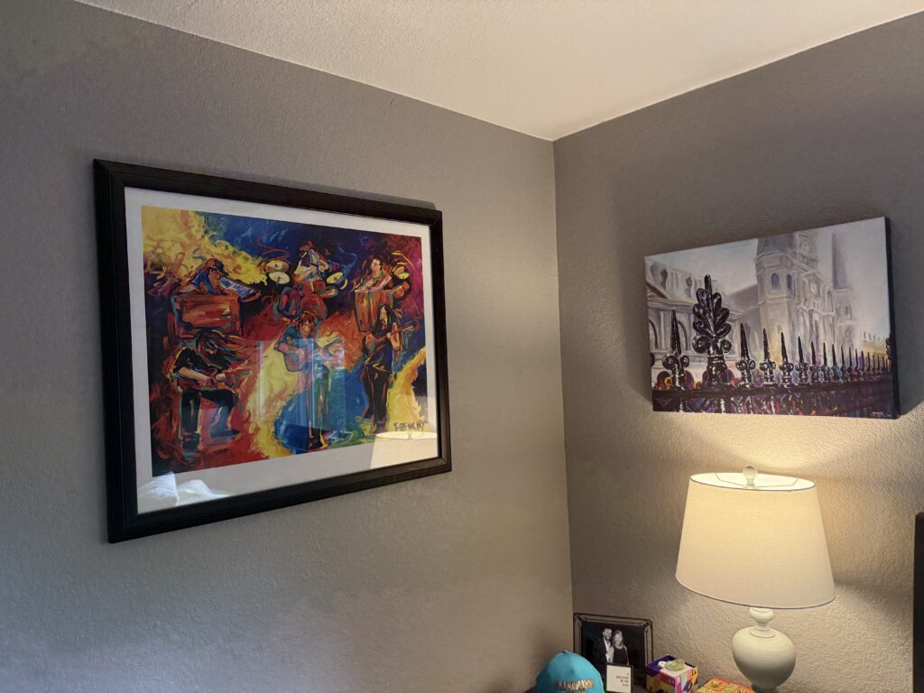 A Frenchy painting displayed by a collector in Wheat Ridge