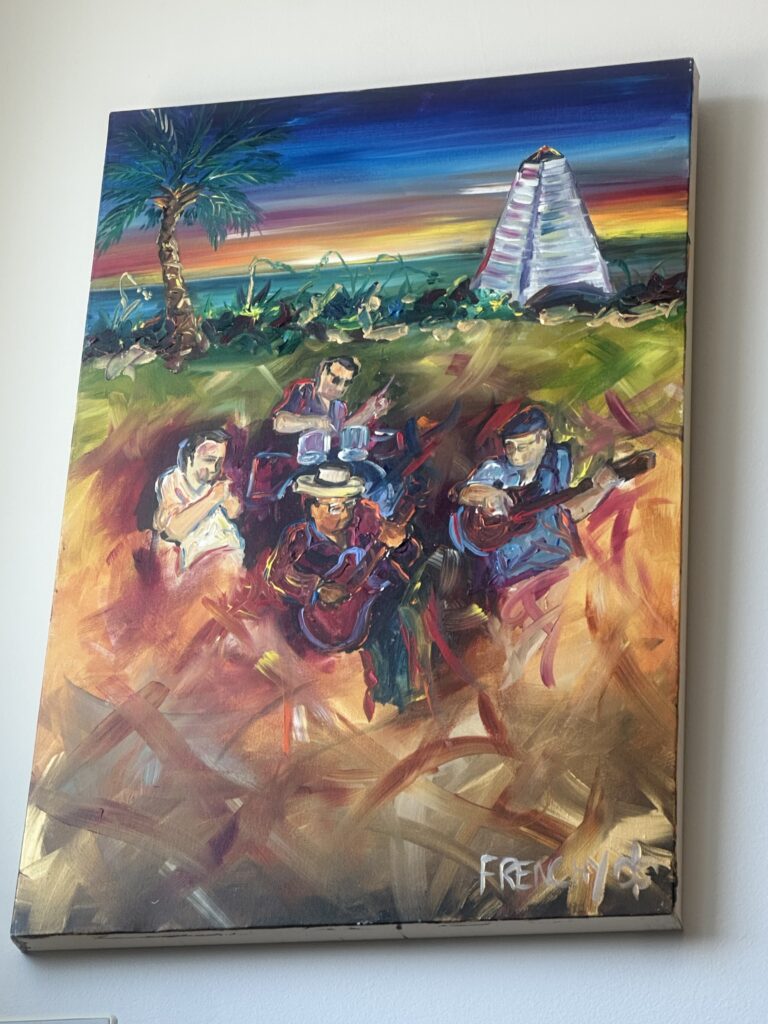 A Frenchy painting displayed by a collector in Santa Rosa Beach