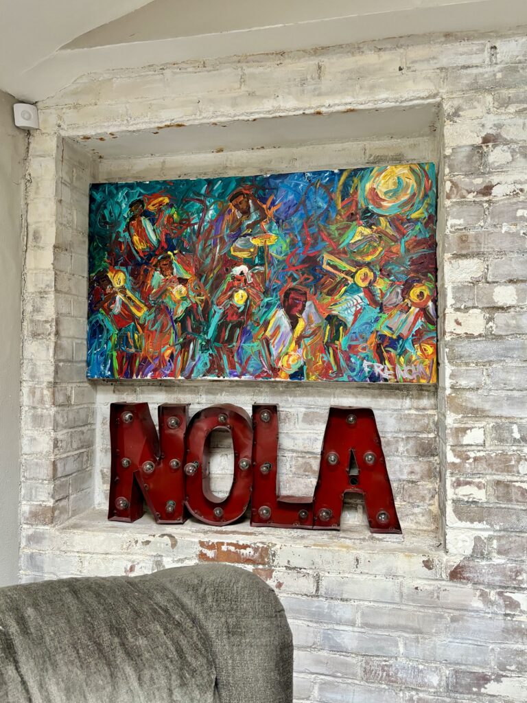 A Frenchy painting displayed by a collector in Columbus