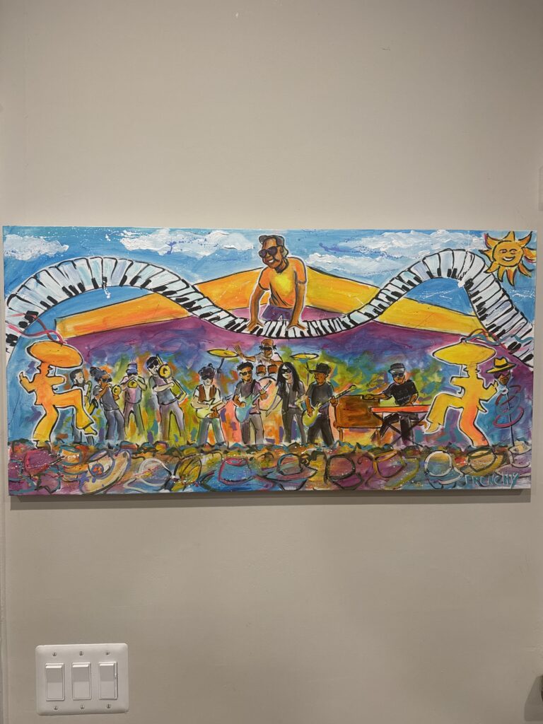 A Frenchy painting displayed by a collector in Mountain Lakes