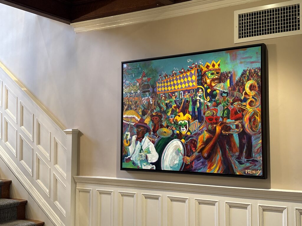 A Frenchy painting displayed by a collector in Montclair