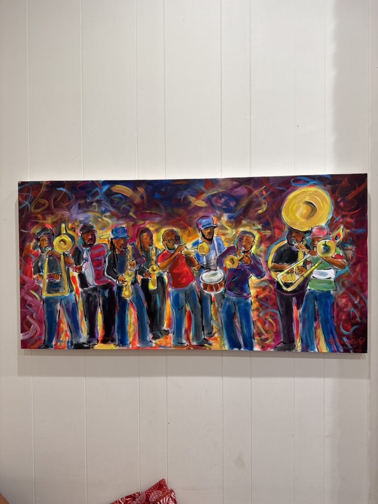 A Frenchy painting displayed by a collector in New Orleans