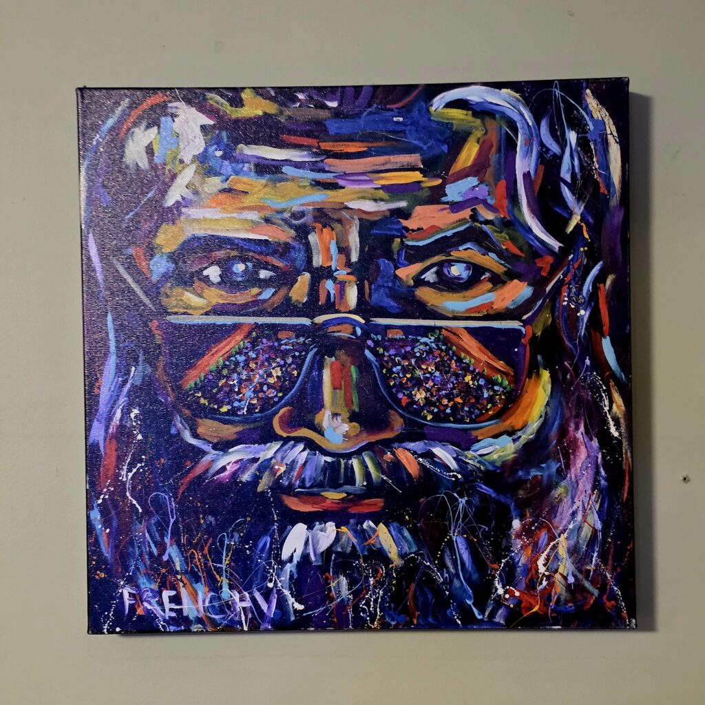 A Frenchy painting displayed by a collector in Gorham