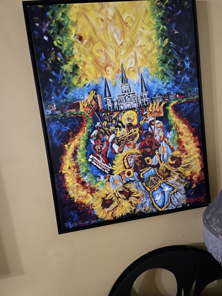 A Frenchy painting displayed by a collector in Davie