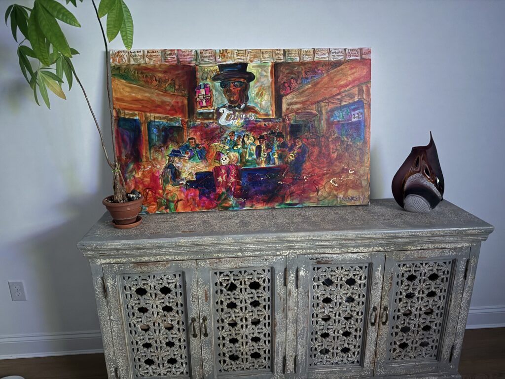 A Frenchy painting displayed by a collector in Frankford