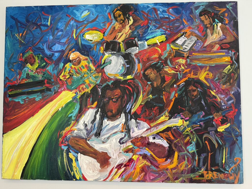 A Frenchy painting displayed by a collector in Greenwich