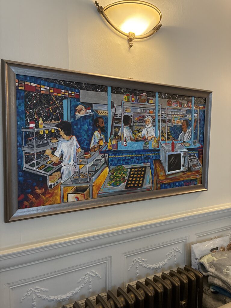 A Frenchy painting displayed by a collector in London